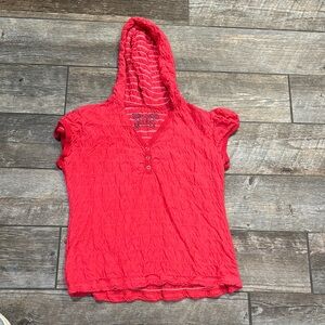 No Boundaries Coral Hooded Top